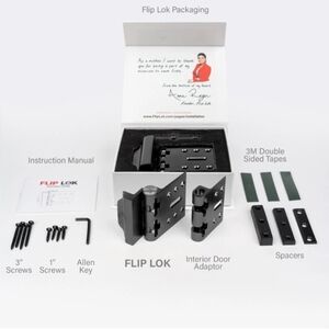 Flip Lok Inward Lock (Black), New in Box